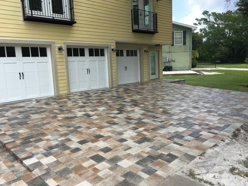 recently sealed pavers