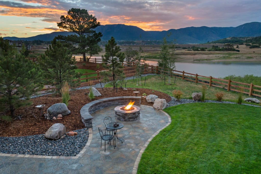 Backyard with Fire Pit