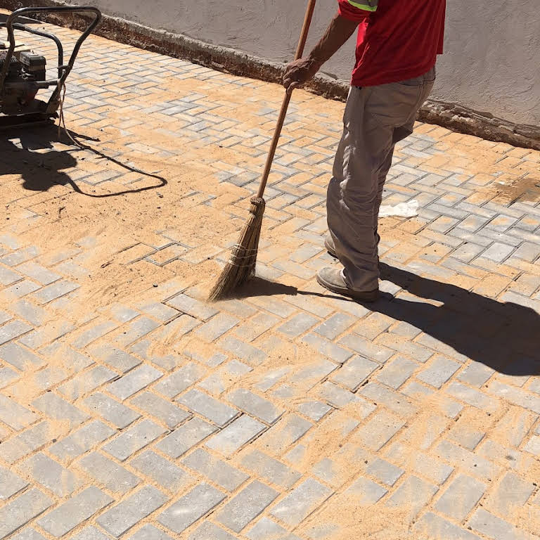 Replacing sand in pavers