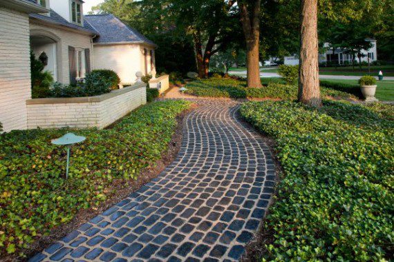 simple paver walkway