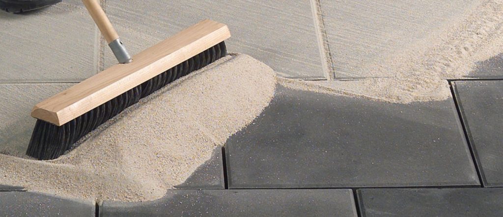 Polymeric sand on pavers