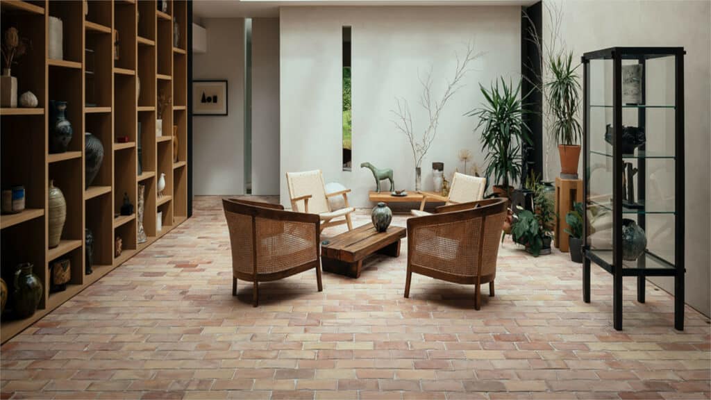 how to install brick pavers indoors