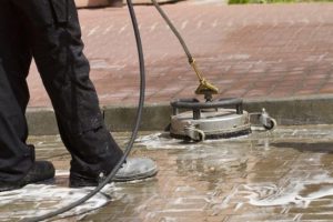 cleaning concrete pavers